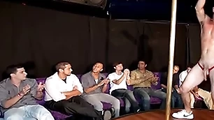 Gaywire - big learn of male strippers shaking their peckers at hammer away sausage league together