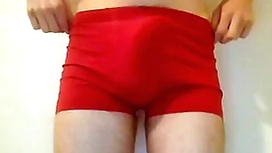 Twink puts undies down and accidentially cums a big load adding permanent