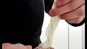 Goat used cumfilled condom from stranger
