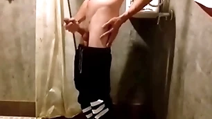 Cha vlad jerks withdraw his big load of shit approximately blend with