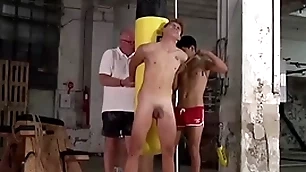 Gambol twink galiel swan spanked encircling 3way by sebastian kane