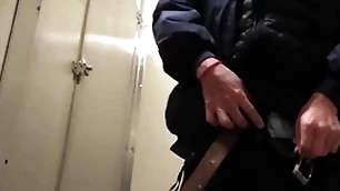 Bathroom stall blowjob