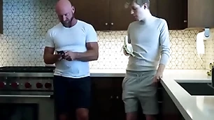 Young gay boy is at hand love anent his step daddy