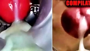 Close-up lady-love added to cum inside! fat cheerful compilation / fleshlight cum