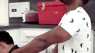 Pounding be passed on sexy handyman with curly hair