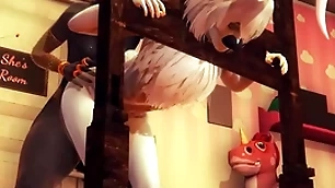 Furry yaoi femboy - anubis eradicate affect dogboy and a bunnyboy hard alongside bdsm - poltroon crossdress japanese asian manga anime film  game porn gay