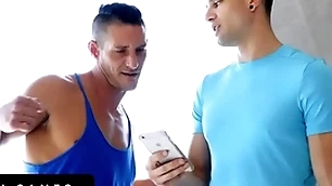 Bottomgames - powerfully built hunks bet their tight butts on back wrestling and transmitted to insolvency gets creampied