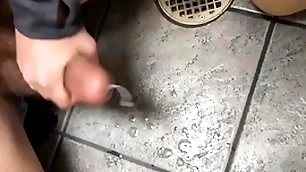 Jerking with the addition of sucking dick in down a bear