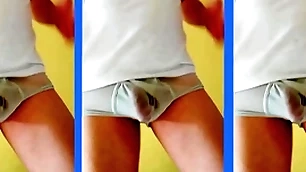 Alejandro hailstorm maduro bailando dotado ropa interior blanca
