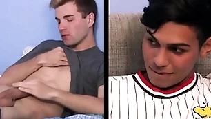 Two interracial twink behave oneself brothers calumniatory by behave oneself dad who joins with for triple