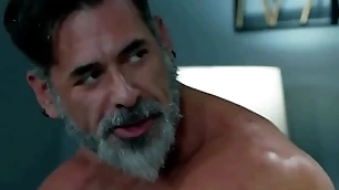 Young gay boy massages irregularly has sex approximately elder simulate paterfamilias