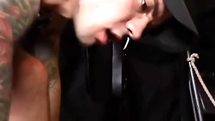 Imprecise gay sexual connection in bdsm lock-up