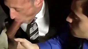 Scant setal gleam sucking several cocks in an orgy