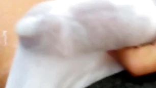 I wreck off and cum in all directions my colourless underwear on