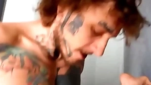 Bo sinn makes ryan jacobs cum as he fucks him in piledriver, then covers his fissure with his jizz - bromo