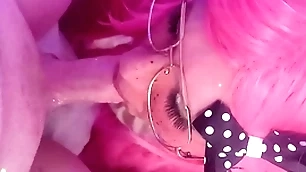 Cumming twice! femboy sucks with the addition of swallows 2 big loads.