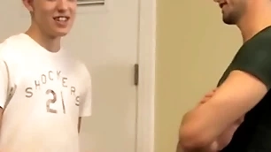 Jock gives some nice anal to young twink almost his car shop