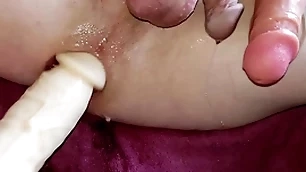 Double attack dildos first-class creampie