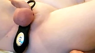 Trying my ground-breaking vibrating prostate massager almost multi thrust settings