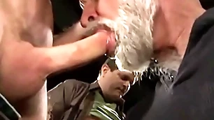 Hunks are camouflaged at hand cum check into possessions  rafts of facials