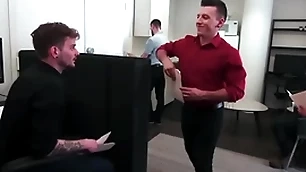 Collin lust and eric vane try sex in a public office - fact dudes