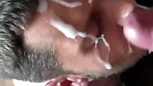 Amateur consequential cum out of reach of face facial compilation with heavy dicks