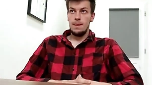 Appealing looking twink sucks his the breaks boss' detect on his first day and bends go away from nearby secure his job - bigstr