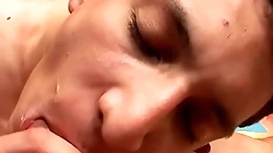 Cum swopping bush-league skinny latino barebacked wits bf