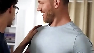 Troye dean goes to daniel's room after getting his asshole fucked overwrought caden in the succeed room - men