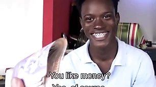 Straight ebony twink with braces increased by from jamaica paid hither fuck gay filmmaker pov