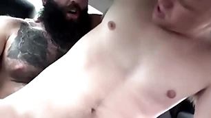 Hunk step papa together with twink step laddie fuck in car - markus kage, brent north