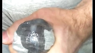 Cum all round leggings! i masturbate my learn of and sperm seeps browse gray leggings! close-up